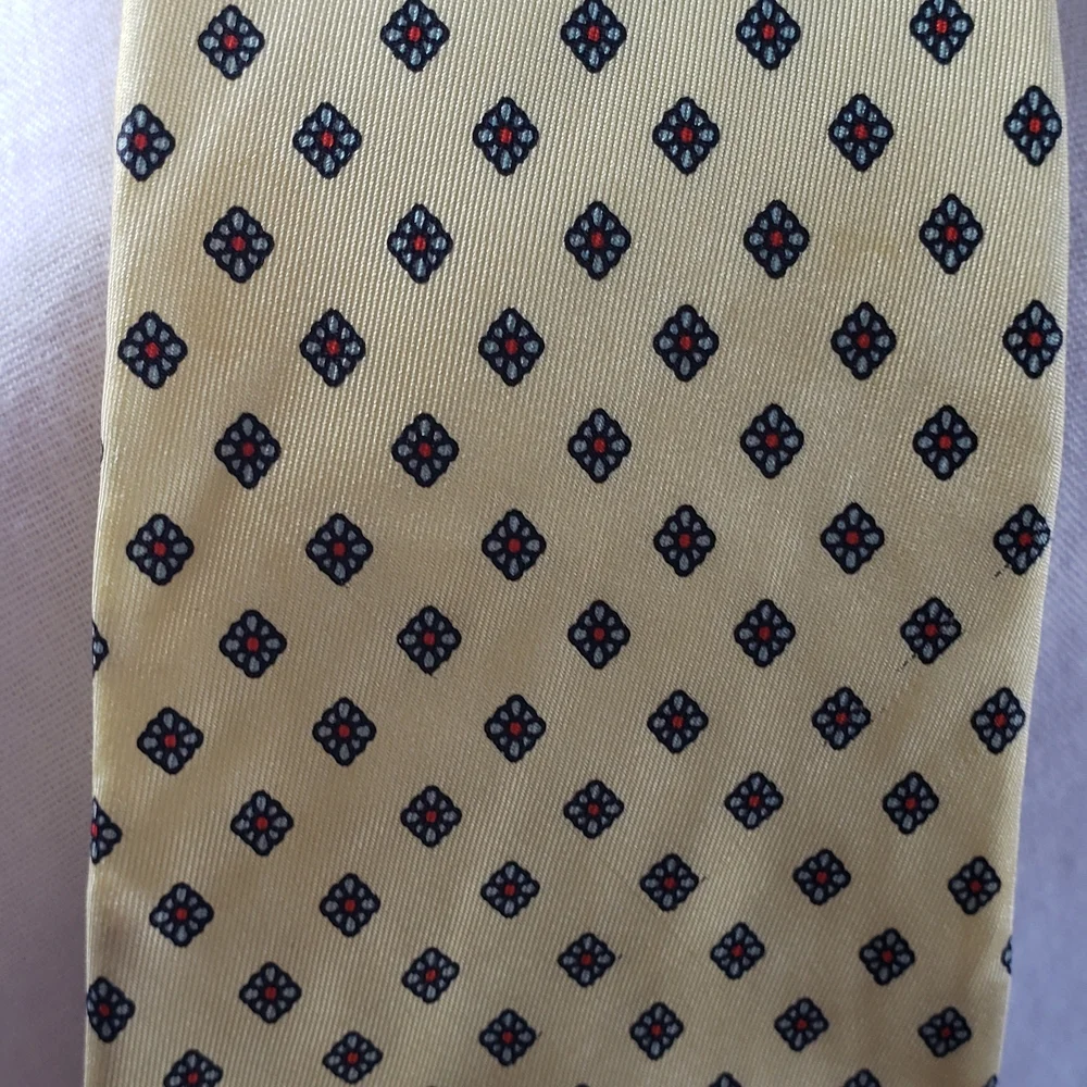 Source Unknown Yellow and Black Patterned Tie‎